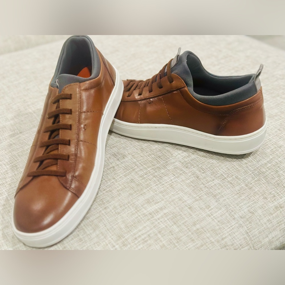 Martin Dingman Cameron slip-on sneakers size 12 whiskey color